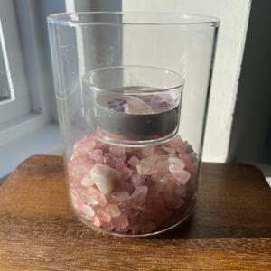 ✨ Amazing Crystal Tea Light Candle - Rose Quartz